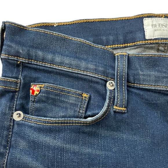 Hudson Love Midrise Bootcut Jeans Women’s Size 26 Dark Blue Denim Soft - Picture 4 of 12